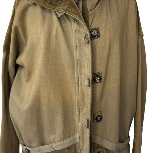 NICHOLAS K Cheyenne Sweatshirt Jacket in Spruce Green Size XS - Picture 3 of 15